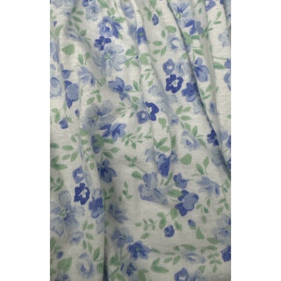 EILEEN WEST Women’s PURPLE & GREEN Floral Short Sleeve Cotton Nightgown Size S - Picture 8 of 8